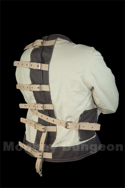 canvas and leather houdini style straight jacket